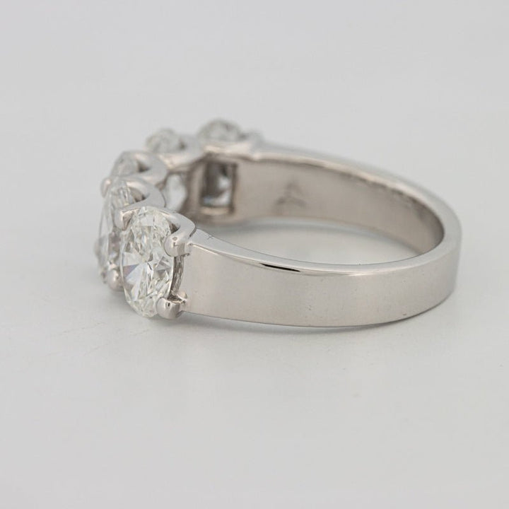 5 Half Oval Floating Eternity Ring (LG) - ZIZOV DIAMONDS