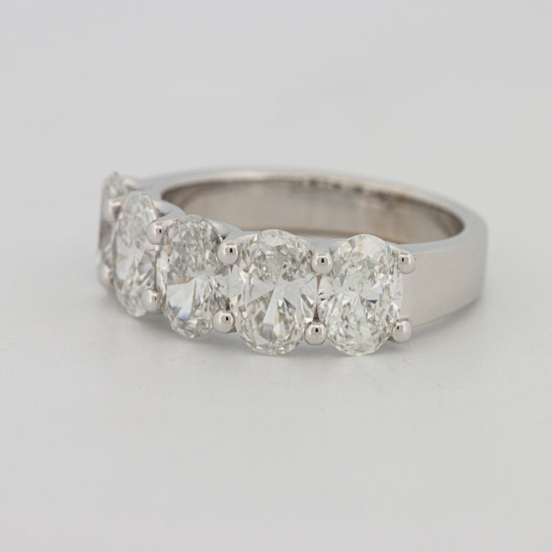5 Half Oval Floating Eternity Ring (LG) - ZIZOV DIAMONDS