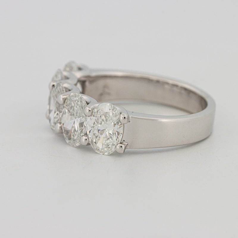5 Half Oval Floating Eternity Ring (LG) - ZIZOV DIAMONDS