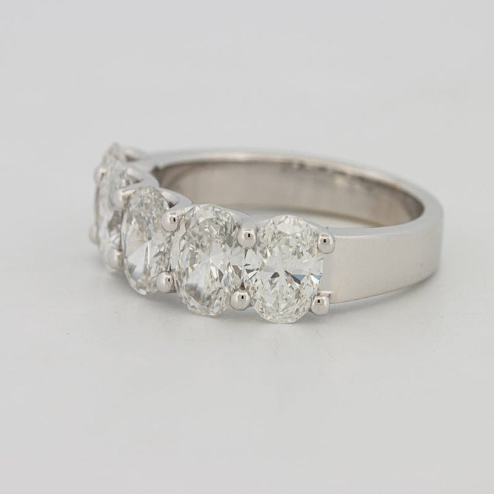 5 Half Oval Floating Eternity Ring (LG) - ZIZOV DIAMONDS
