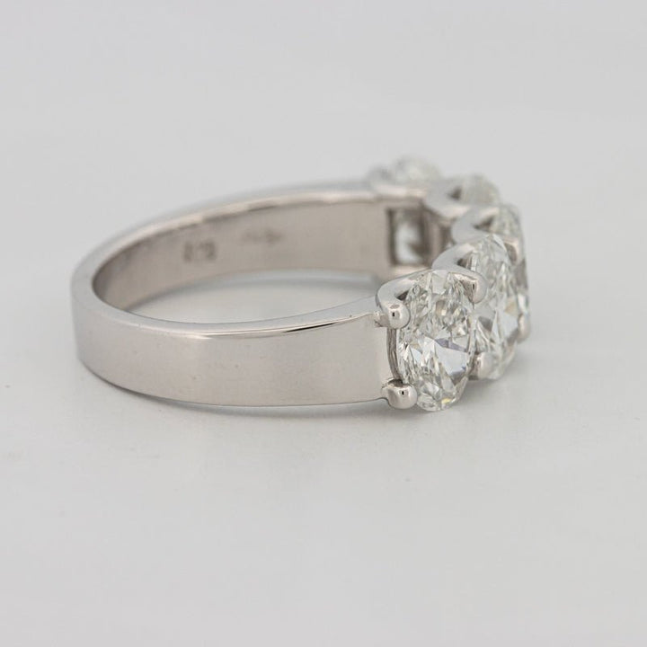 5 Half Oval Floating Eternity Ring (LG) - ZIZOV DIAMONDS
