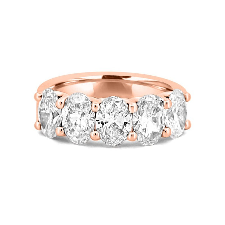 5 Half Oval Floating Eternity Ring (LG) - ZIZOV DIAMONDS