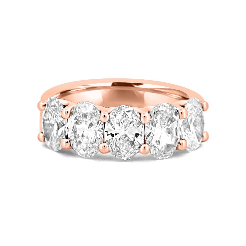 5 Half Oval Floating Eternity Ring (LG) - ZIZOV DIAMONDS