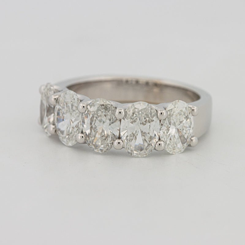 5 Half Oval Floating Eternity Ring (LG) - ZIZOV DIAMONDS
