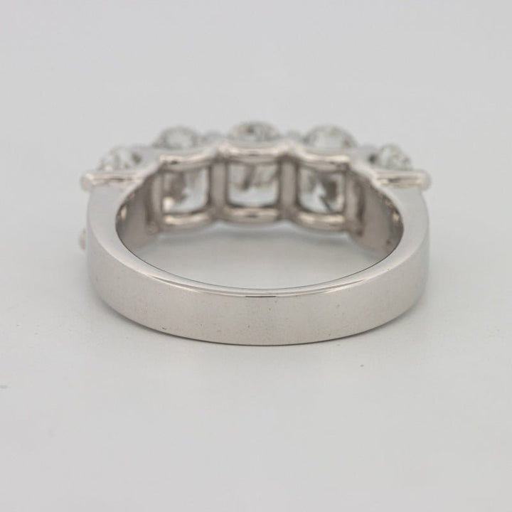 5 Half Oval Floating Eternity Ring (LG) - ZIZOV DIAMONDS