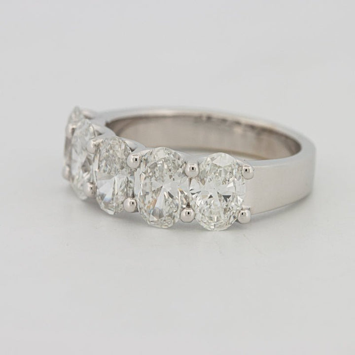 5 Half Oval Floating Eternity Ring (LG) - ZIZOV DIAMONDS