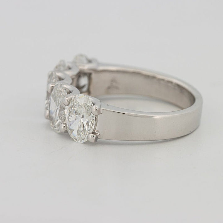 5 Half Oval Floating Eternity Ring (LG) - ZIZOV DIAMONDS