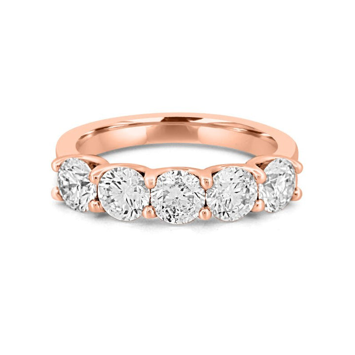 5 Half Round Floating Eternity Ring - ZIZOV DIAMONDS