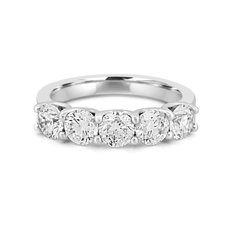 5 Half Round Floating Eternity Ring - ZIZOV DIAMONDS