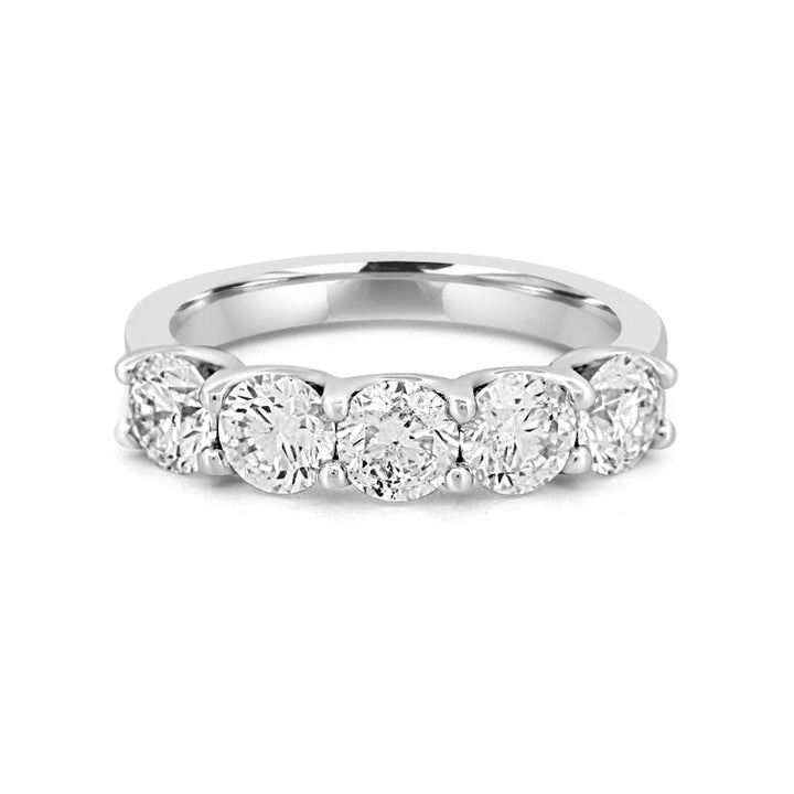 5 Half Round Floating Eternity Ring - ZIZOV DIAMONDS
