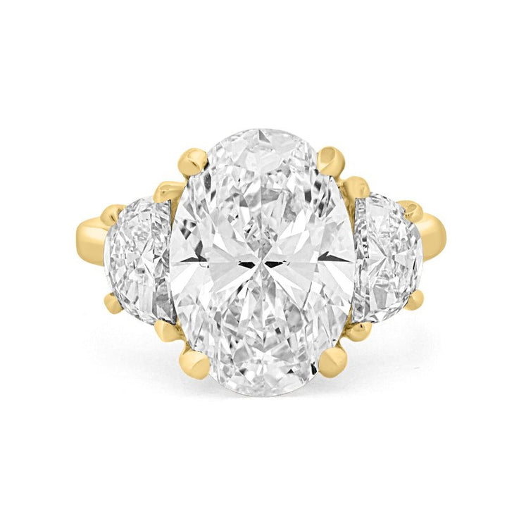 5.30 CT "Moonlight" Oval Trilogy Ring (LG) - ZIZOV DIAMONDS