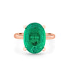 5.60 CT Oval Green Emerald Ring - ZIZOV DIAMONDS