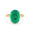 5.60 CT Oval Green Emerald Ring - ZIZOV DIAMONDS
