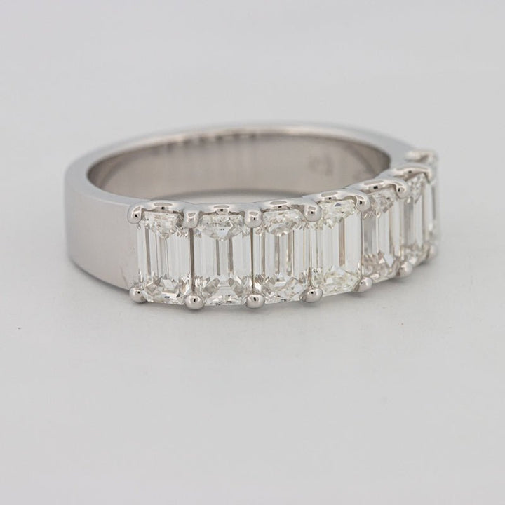 7 Half Emerald Floating Eternity Ring (LG) - ZIZOV DIAMONDS