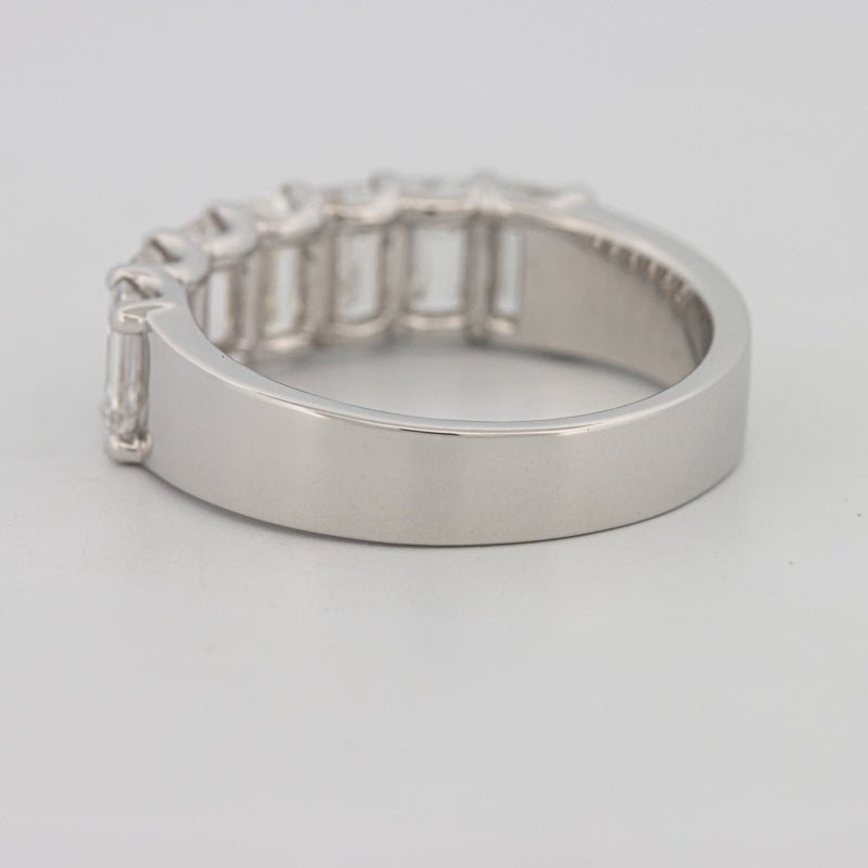 7 Half Emerald Floating Eternity Ring (LG) - ZIZOV DIAMONDS