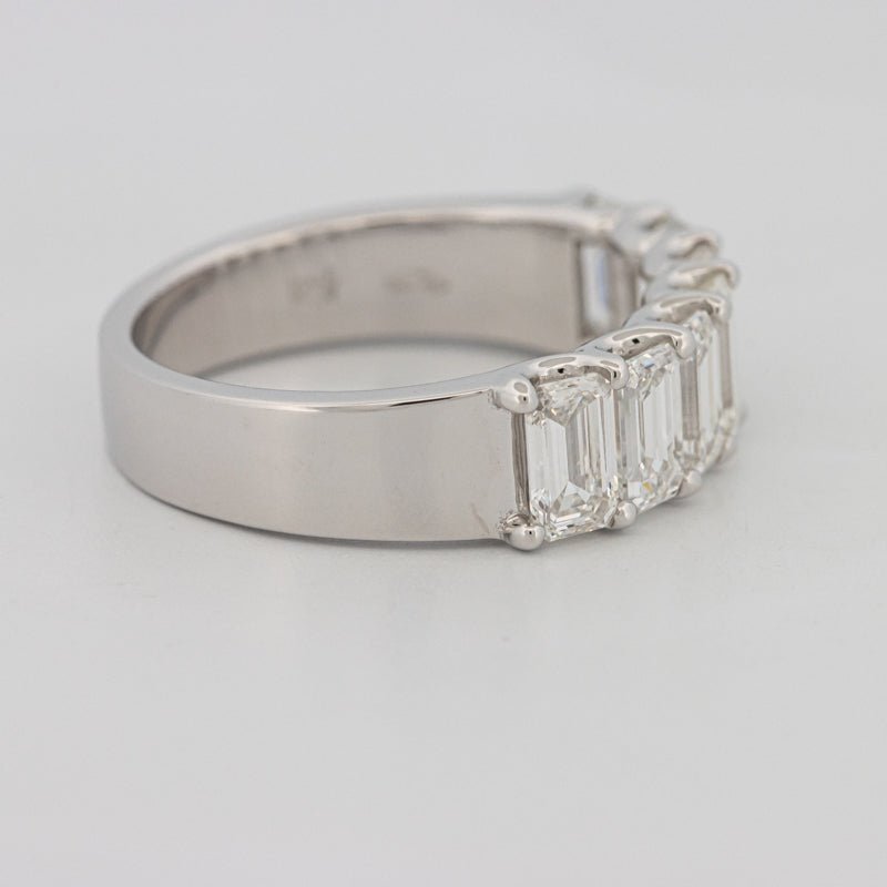 7 Half Emerald Floating Eternity Ring (LG) - ZIZOV DIAMONDS