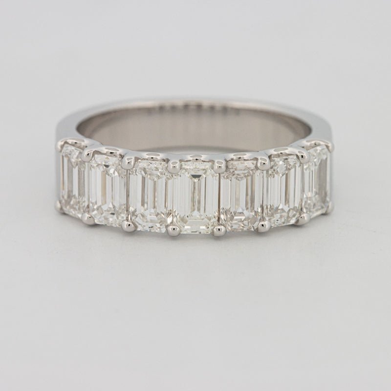 7 Half Emerald Floating Eternity Ring (LG) - ZIZOV DIAMONDS