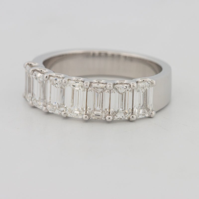 7 Half Emerald Floating Eternity Ring (LG) - ZIZOV DIAMONDS