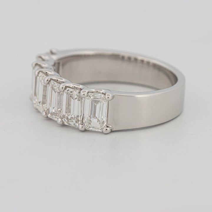 7 Half Emerald Floating Eternity Ring (LG) - ZIZOV DIAMONDS