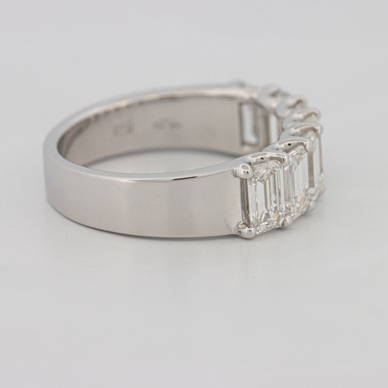 7 Half Emerald Floating Eternity Ring (LG) - ZIZOV DIAMONDS