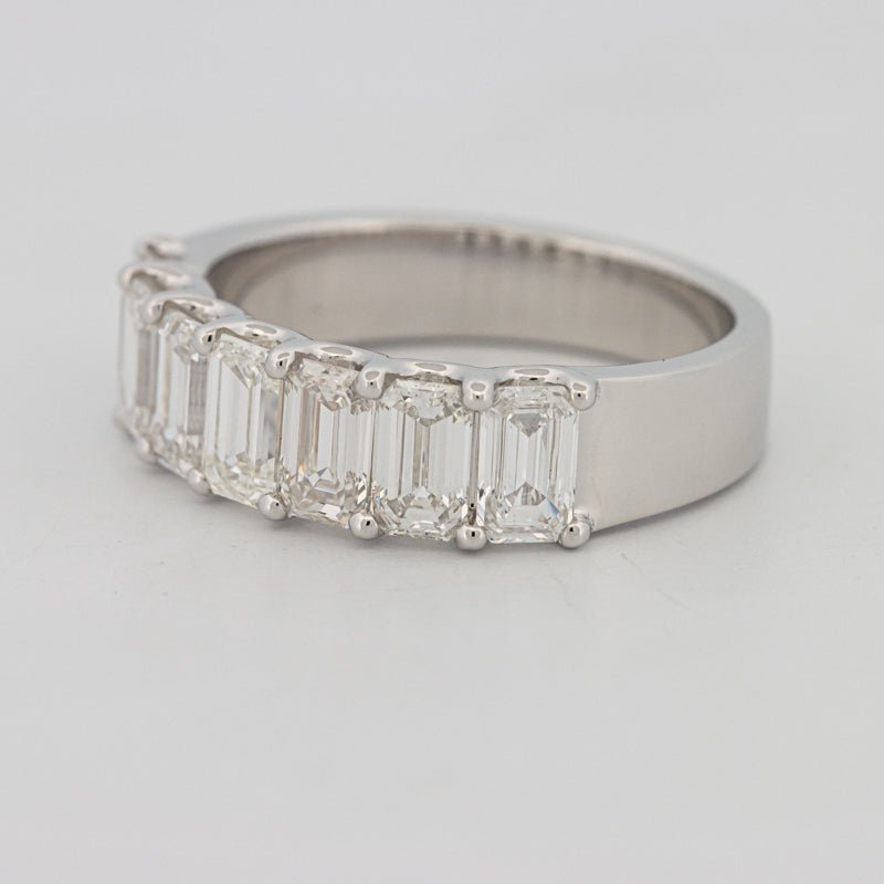 7 Half Emerald Floating Eternity Ring (LG) - ZIZOV DIAMONDS