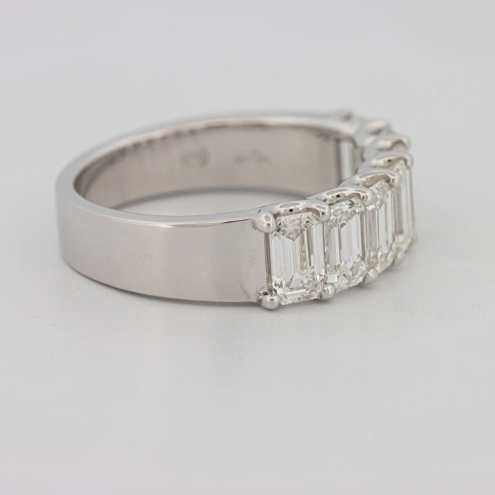 7 Half Emerald Floating Eternity Ring (LG) - ZIZOV DIAMONDS