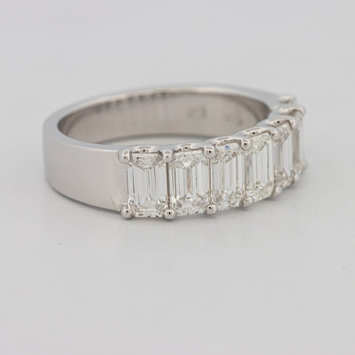 7 Half Emerald Floating Eternity Ring (LG) - ZIZOV DIAMONDS