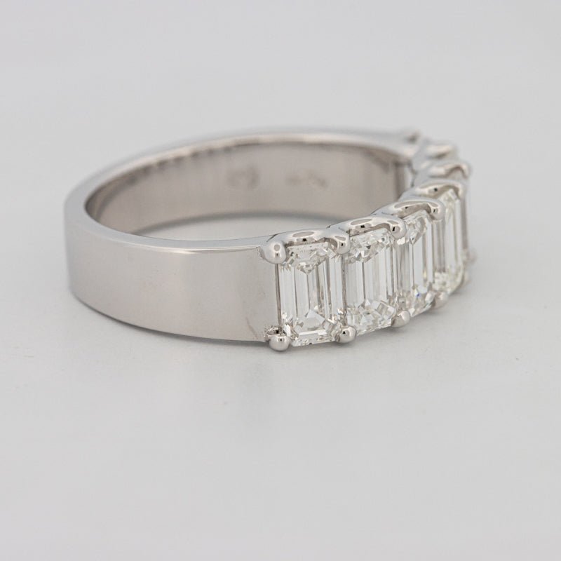 7 Half Emerald Floating Eternity Ring (LG) - ZIZOV DIAMONDS