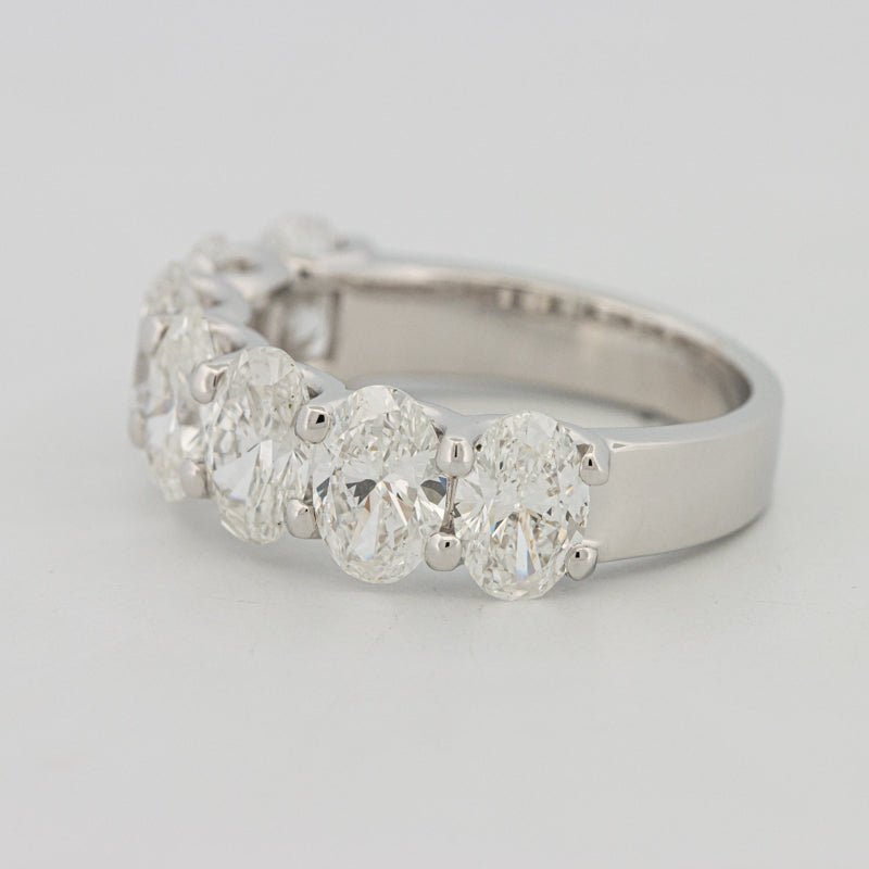 7 Half Oval Floating Eternity Ring (LG) - ZIZOV DIAMONDS