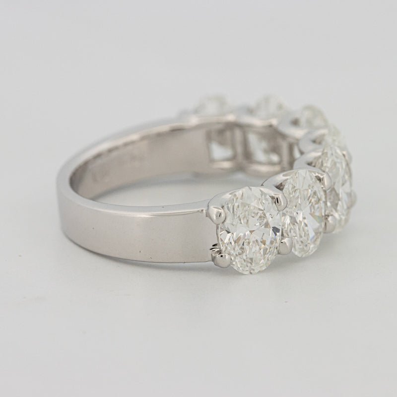 7 Half Oval Floating Eternity Ring (LG) - ZIZOV DIAMONDS