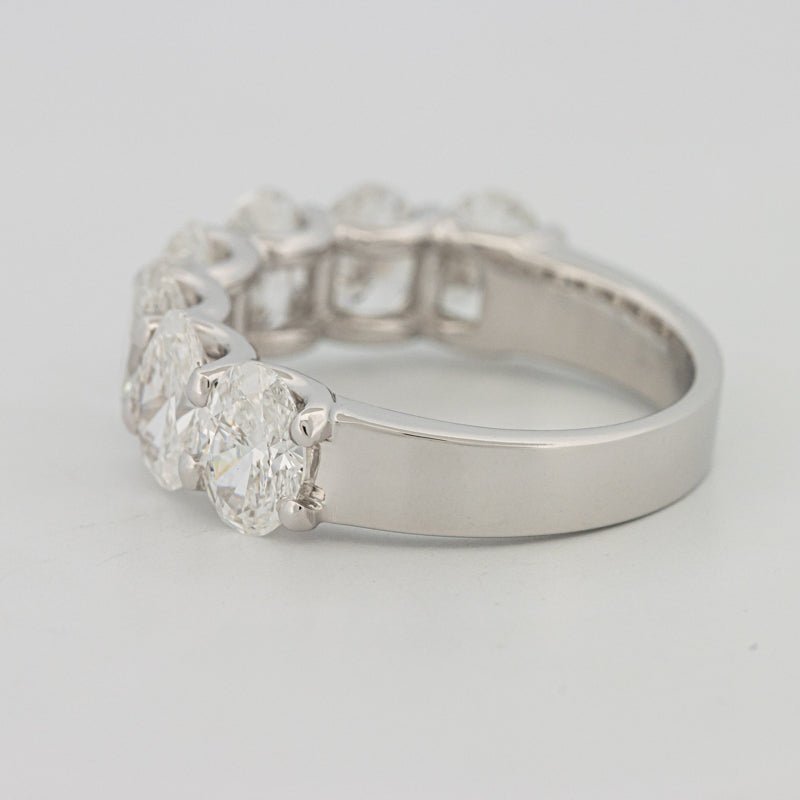 7 Half Oval Floating Eternity Ring (LG) - ZIZOV DIAMONDS