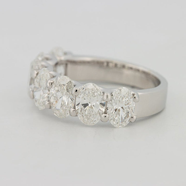 7 Half Oval Floating Eternity Ring (LG) - ZIZOV DIAMONDS