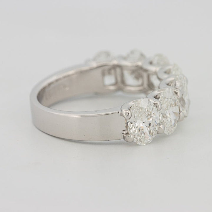 7 Half Oval Floating Eternity Ring (LG) - ZIZOV DIAMONDS