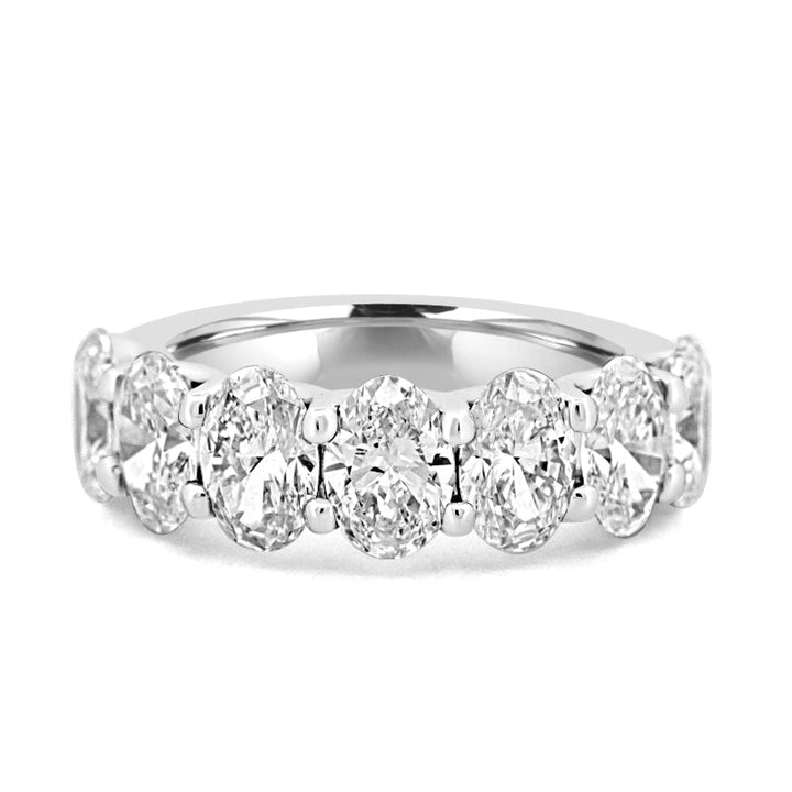 7 Half Oval Floating Eternity Ring (LG) - ZIZOV DIAMONDS