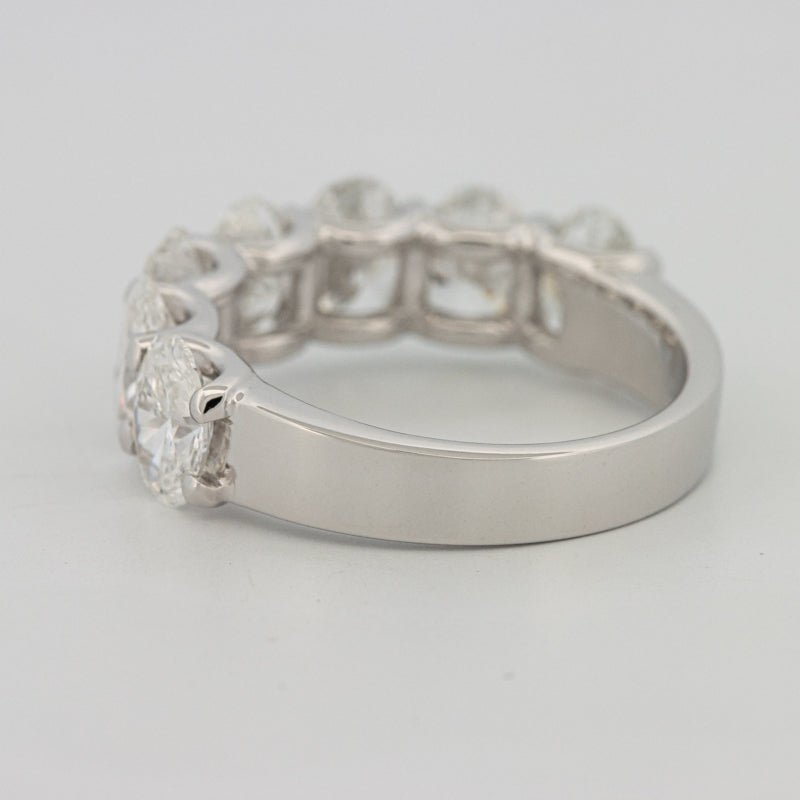 7 Half Oval Floating Eternity Ring (LG) - ZIZOV DIAMONDS