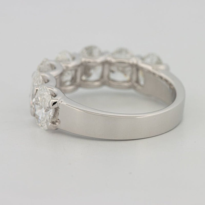 7 Half Oval Floating Eternity Ring (LG) - ZIZOV DIAMONDS