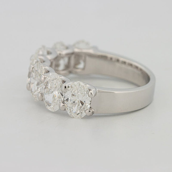 7 Half Oval Floating Eternity Ring (LG) - ZIZOV DIAMONDS