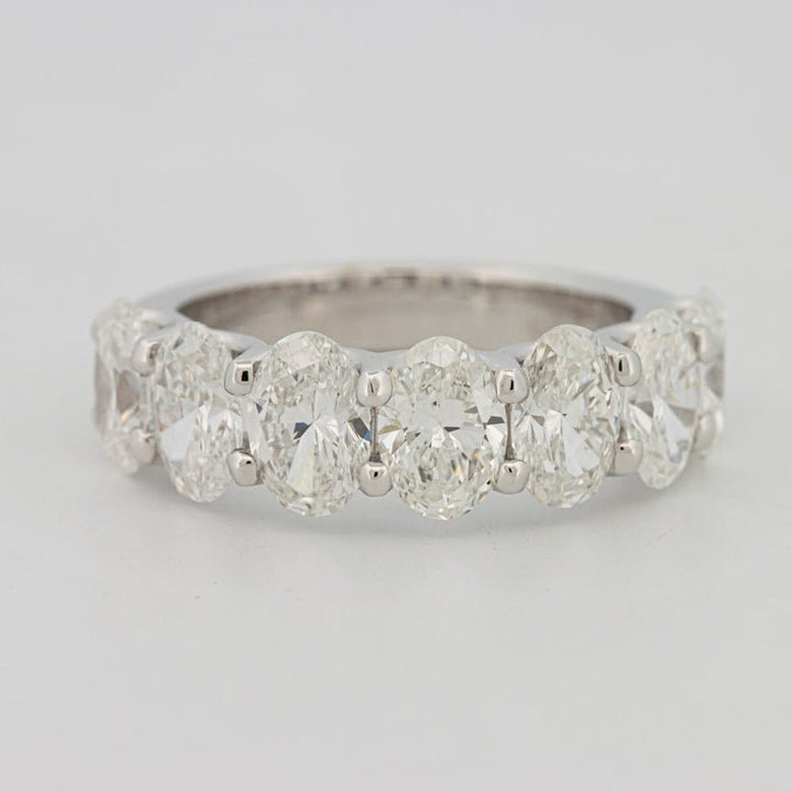 7 Half Oval Floating Eternity Ring (LG) - ZIZOV DIAMONDS