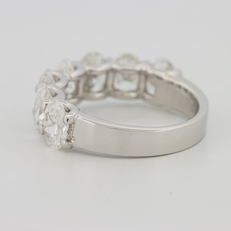 7 Half Oval Floating Eternity Ring (LG) - ZIZOV DIAMONDS