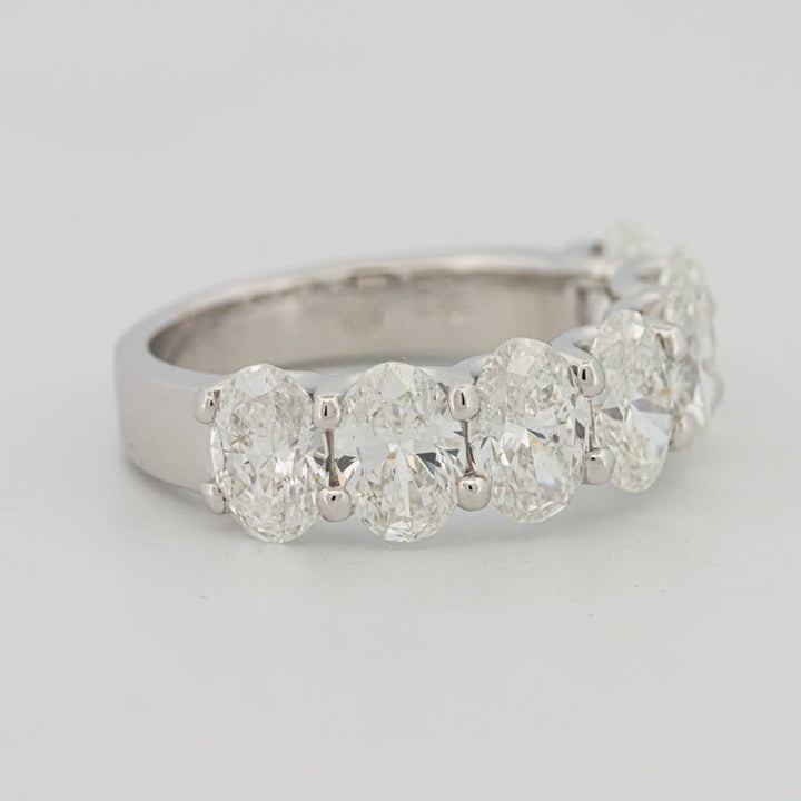 7 Half Oval Floating Eternity Ring (LG) - ZIZOV DIAMONDS