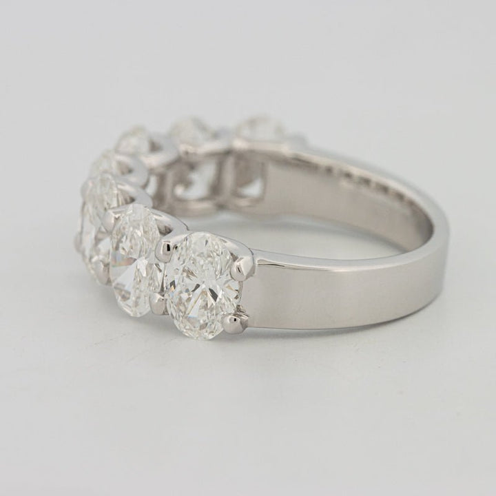 7 Half Oval Floating Eternity Ring (LG) - ZIZOV DIAMONDS