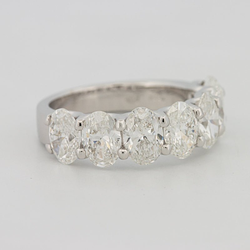 7 Half Oval Floating Eternity Ring (LG) - ZIZOV DIAMONDS
