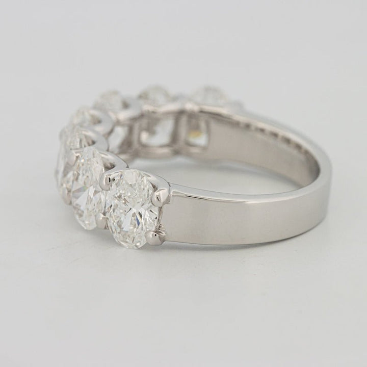7 Half Oval Floating Eternity Ring (LG) - ZIZOV DIAMONDS