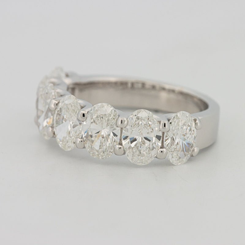 7 Half Oval Floating Eternity Ring (LG) - ZIZOV DIAMONDS