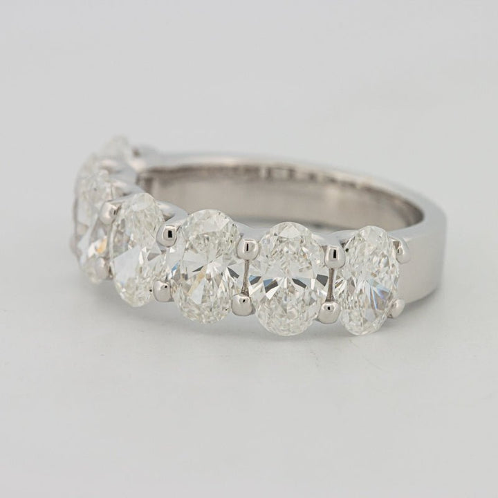 7 Half Oval Floating Eternity Ring (LG) - ZIZOV DIAMONDS