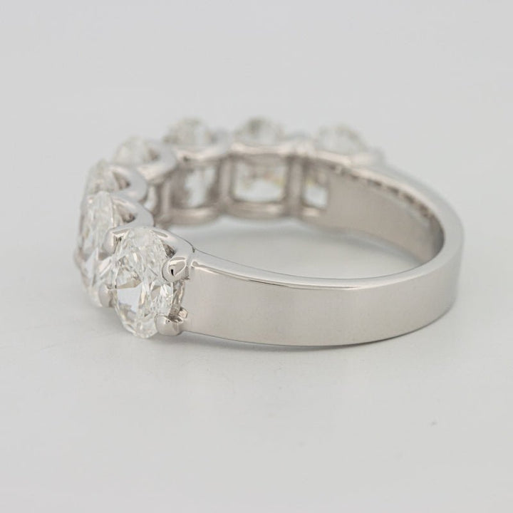 7 Half Oval Floating Eternity Ring (LG) - ZIZOV DIAMONDS
