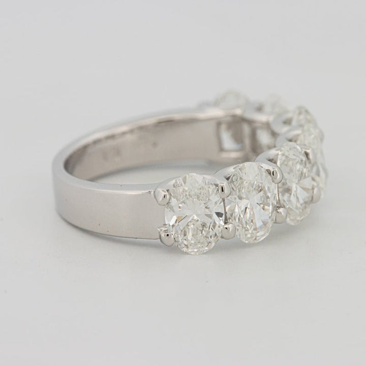 7 Half Oval Floating Eternity Ring (LG) - ZIZOV DIAMONDS