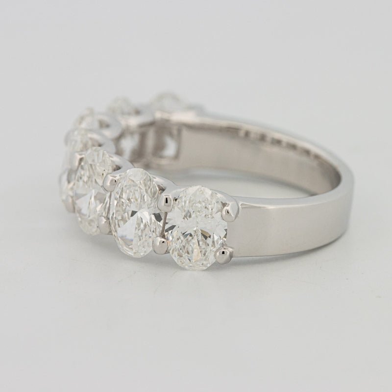 7 Half Oval Floating Eternity Ring (LG) - ZIZOV DIAMONDS