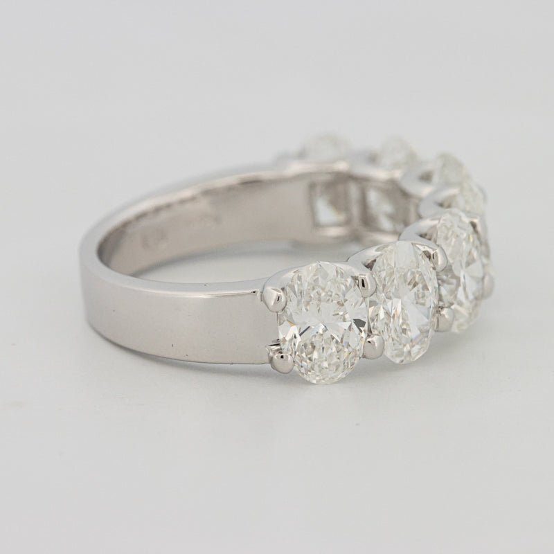 7 Half Oval Floating Eternity Ring (LG) - ZIZOV DIAMONDS