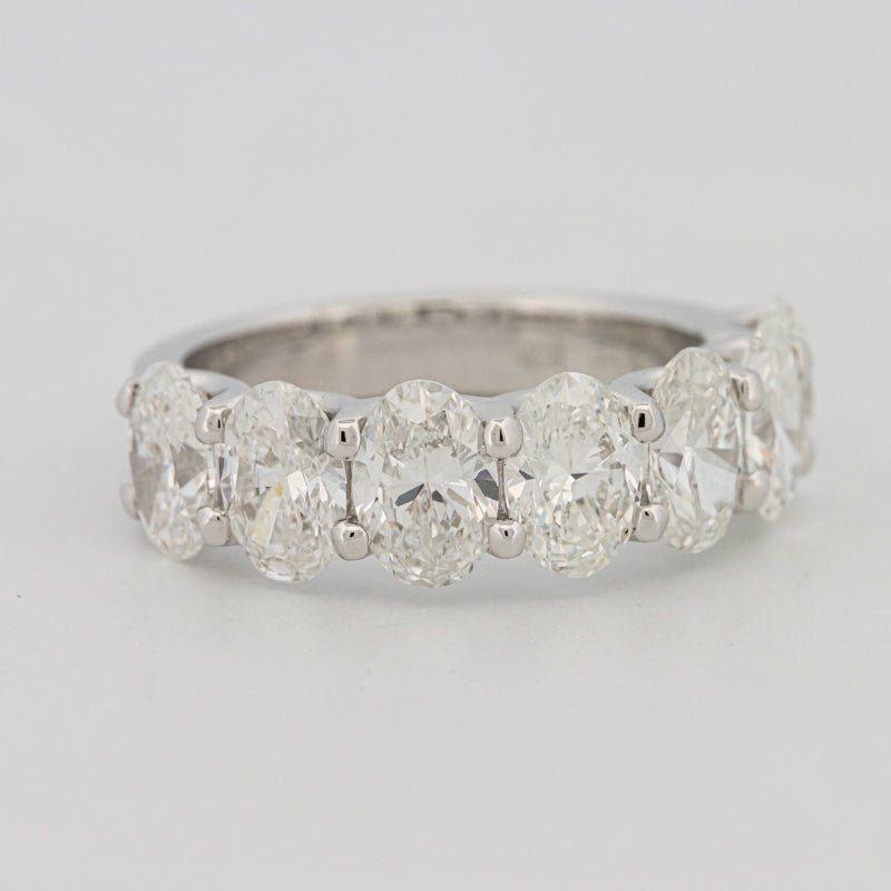 7 Half Oval Floating Eternity Ring (LG) - ZIZOV DIAMONDS